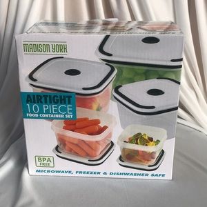 NIB Airtight 10 Piece Food Container Set